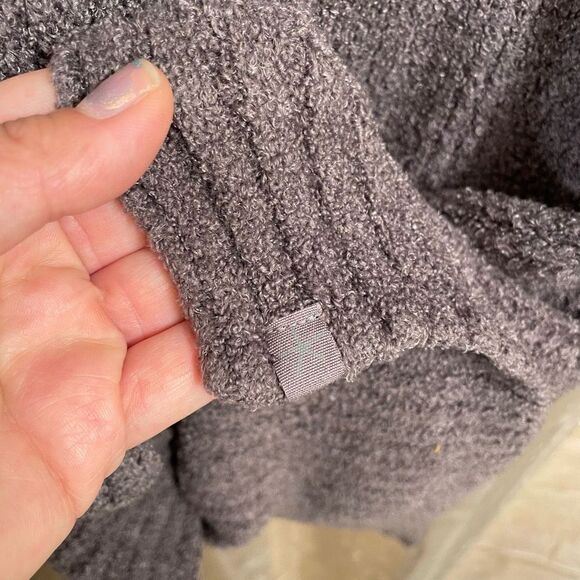 Barefoot Dreams Ash Dark Gray Waffle Knit CozyChic Lite Long Weekend Cardigan XL - Picture 8 of 10